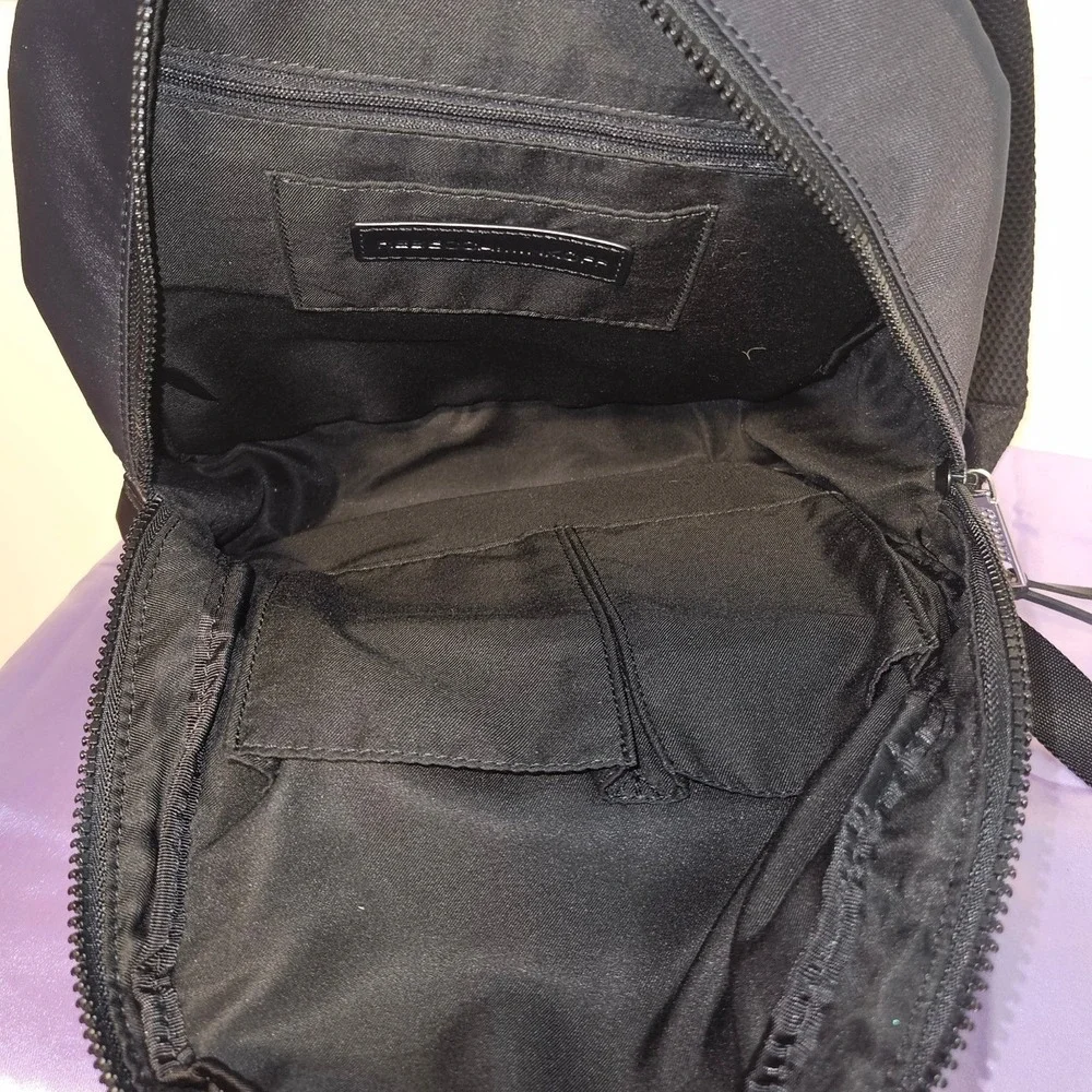 Rebecca Minkoff Julian Black Nylon Backpack Silver Hardware Tassel Zipper